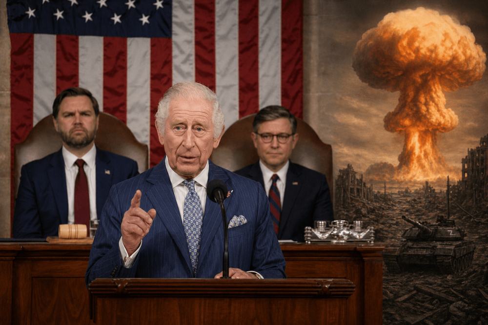 King Charles Calls for War with Russia in US Congress. A Reckless Push Toward Global Suicide King Charles Calls for War with Russia in US Congress. A Reckless Push Toward Global Suicide